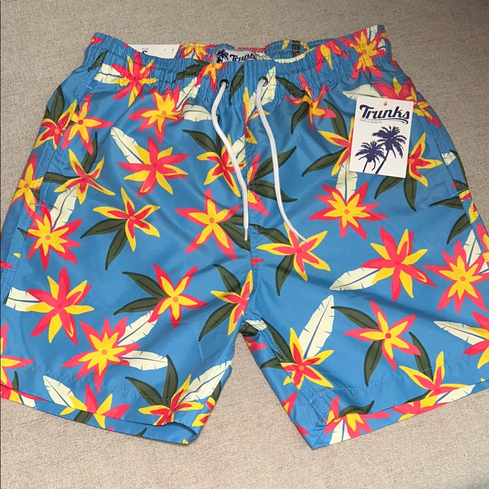 Trunks Men's Tropical Blue Swim Trunks